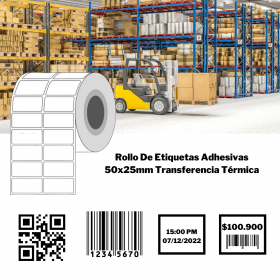 Etiquetas Adhesivas TT SAT 50Mmx25Mm C1 R5000