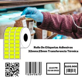 Etiquetas Adhesivas TT SAT 32Mmx25Mm C1 R5000 Amarillo