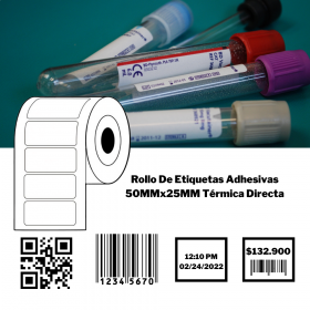 Rollo de Etiquetas TD - SAT 50Mmx25Mm C1 R2500-3